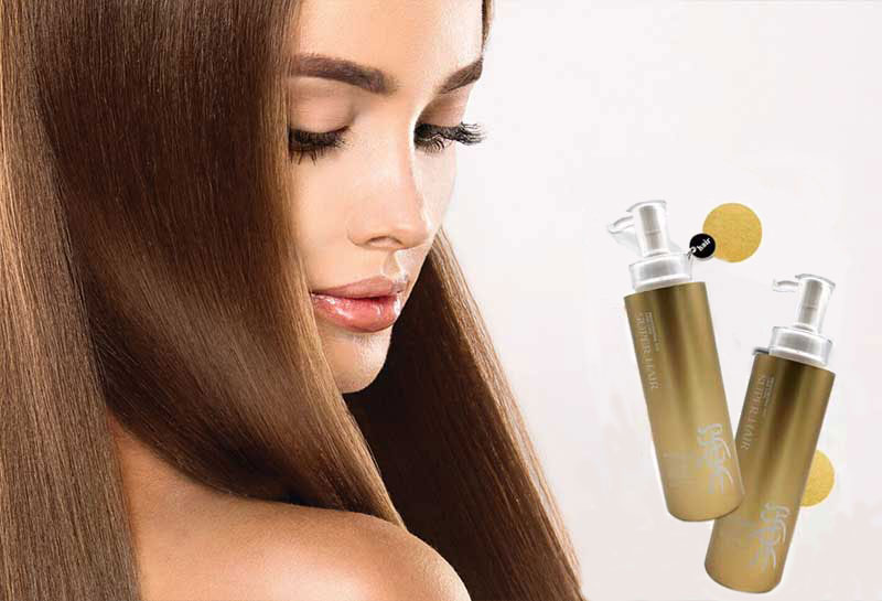 Super Hair Treatment Bio-Plant на тлі гладкого волосся